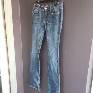 bebe Wide Leg Jeans in Denim Blue